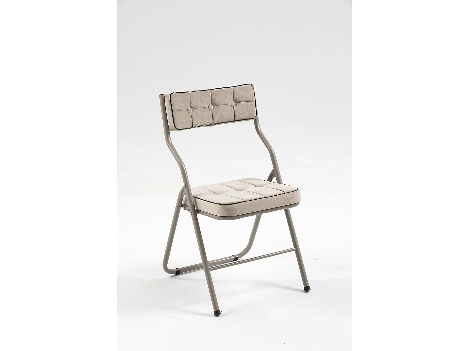 Chaises pliantes acier avec coussin lot de 2 confort cuisine bureau mariage réception kaki