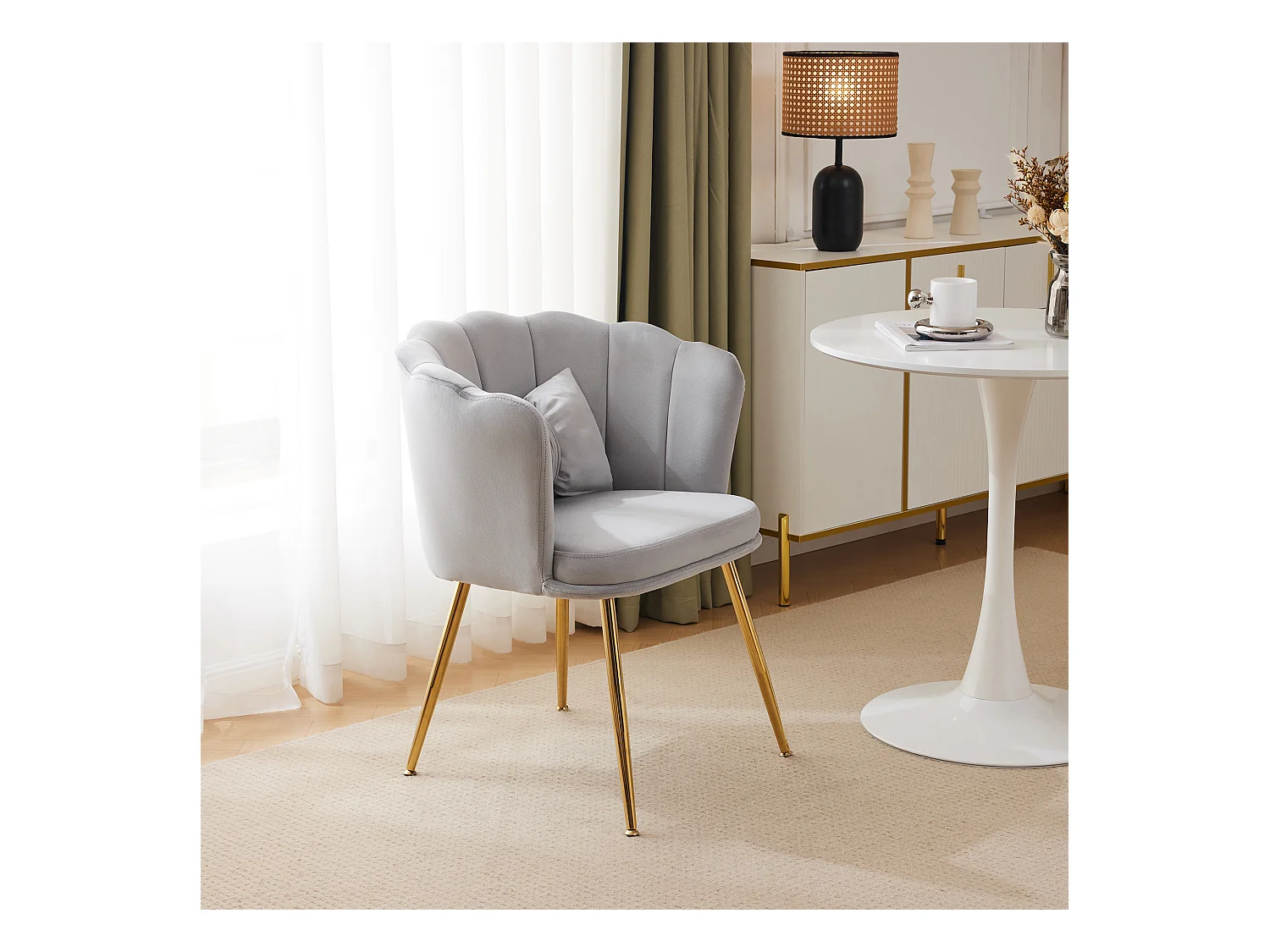 Fauteuil Velours Bleu Moderne Design Salon Chambre Siège Décoratif 63x65x85cm