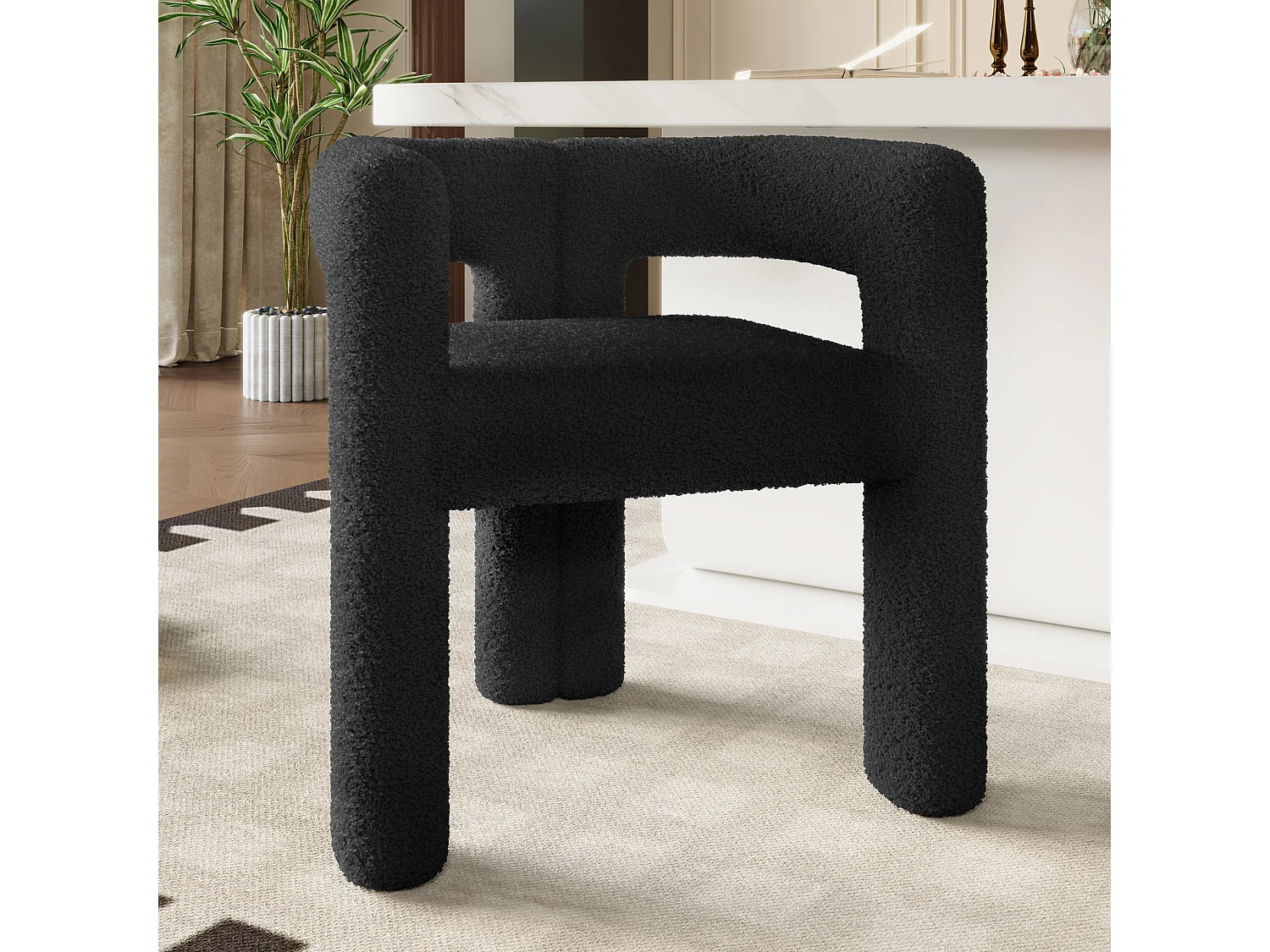 Sillón ergonómico Teddy Flor diseño moderno cómodo versátil sala dormitorio gris