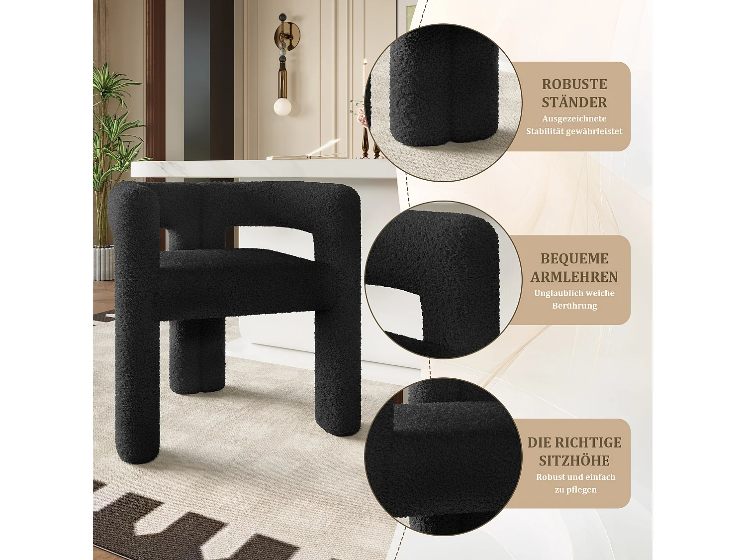 Sillón ergonómico Teddy Flor diseño moderno cómodo versátil sala dormitorio gris