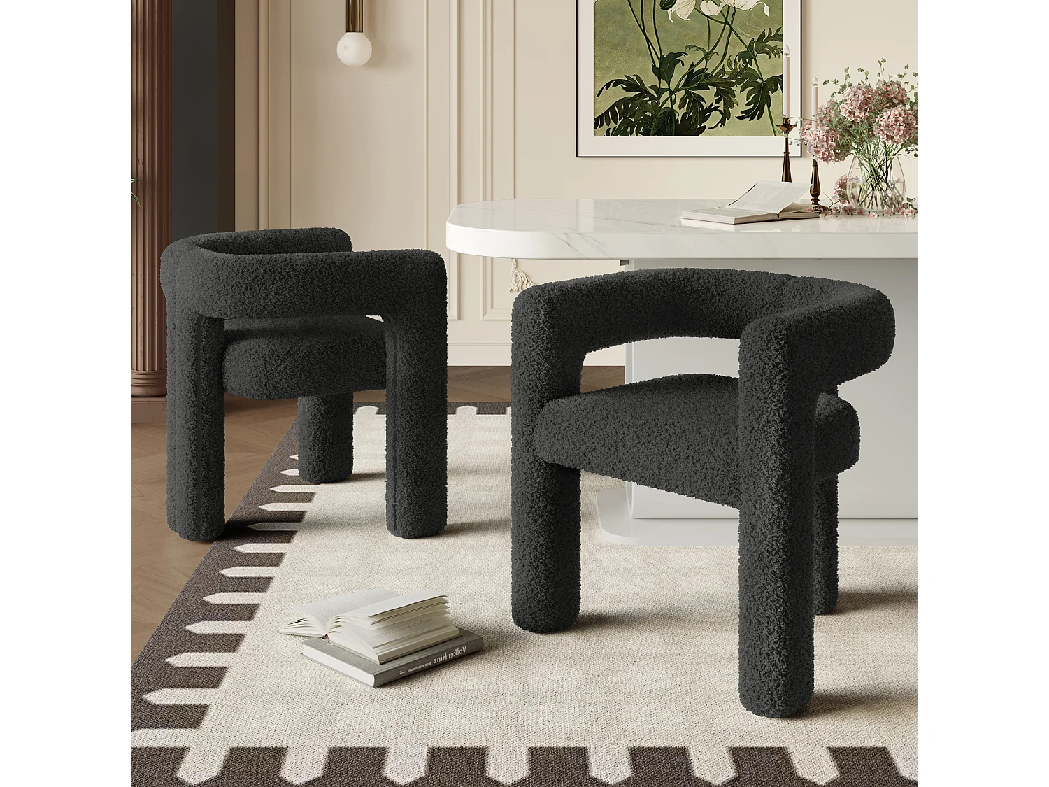 Sillón ergonómico Teddy Flor diseño moderno cómodo versátil sala dormitorio gris