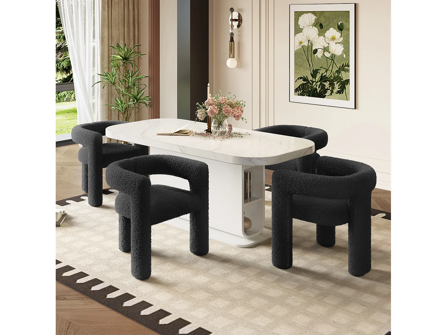 Sillón ergonómico Teddy Flor diseño moderno cómodo versátil sala dormitorio gris