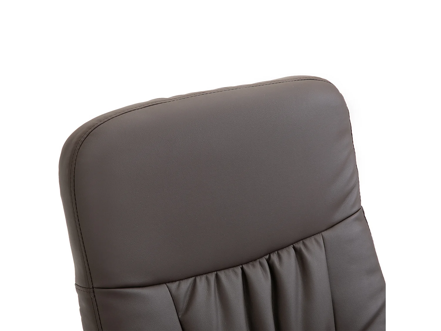 Fauteuil relax TV massaggio 360° cuir synthétique inclinable avec ottomane salon chambre brun 76x81x105 cm