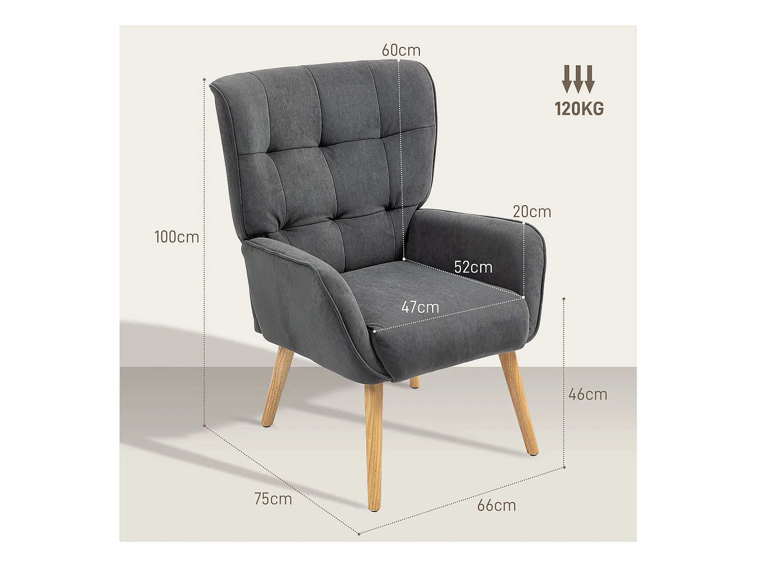 Divano letto in velluto con pieds bois pour salon chambre gris siège confortable