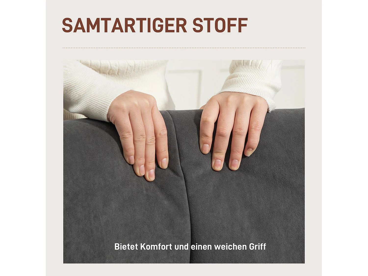 Divano letto in velluto con pieds bois pour salon chambre gris siège confortable