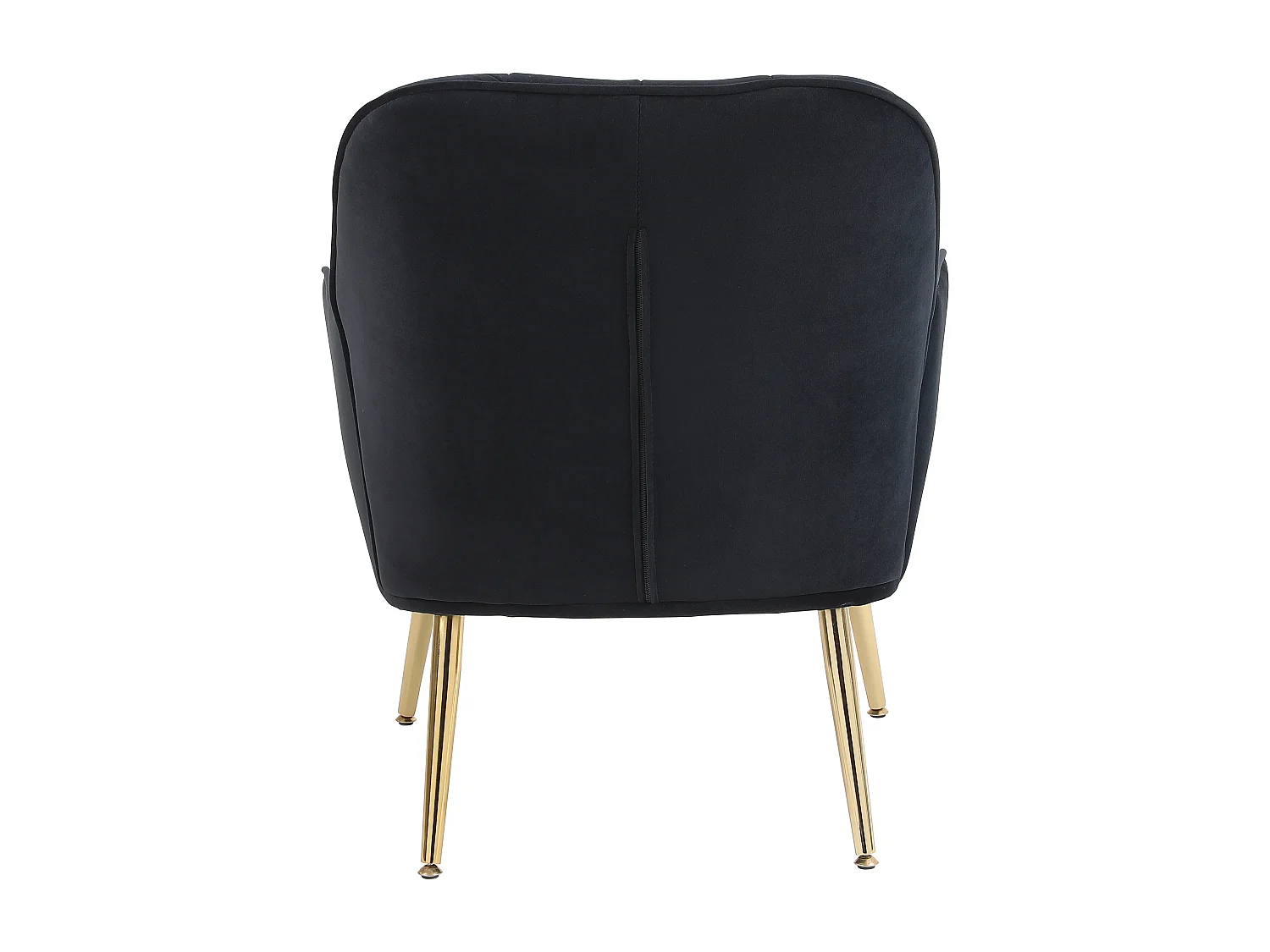 Sillón de terciopelo negro, diseño moderno, cómodo, para salón o oficina, 64 x 73 x 78 cm.