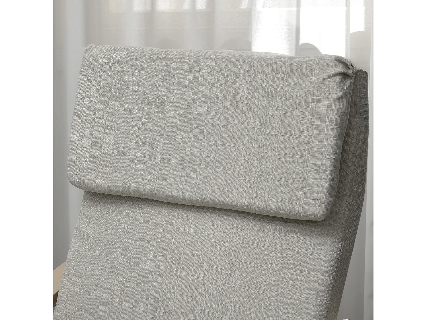 Conjunto de 2 poltronas de sala com apoio para os pés em linho poliéster braços cabeceira sala quarto cinza claro 66,5x80x99 cm