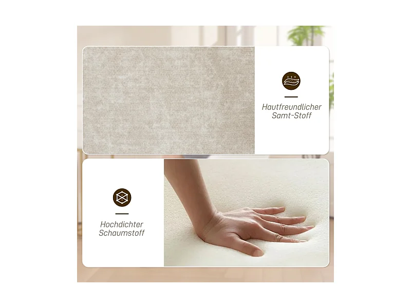 Sillón giratorio tapizado en terciopelo para sala de estar, dormitorio, oficina, beige, 360°