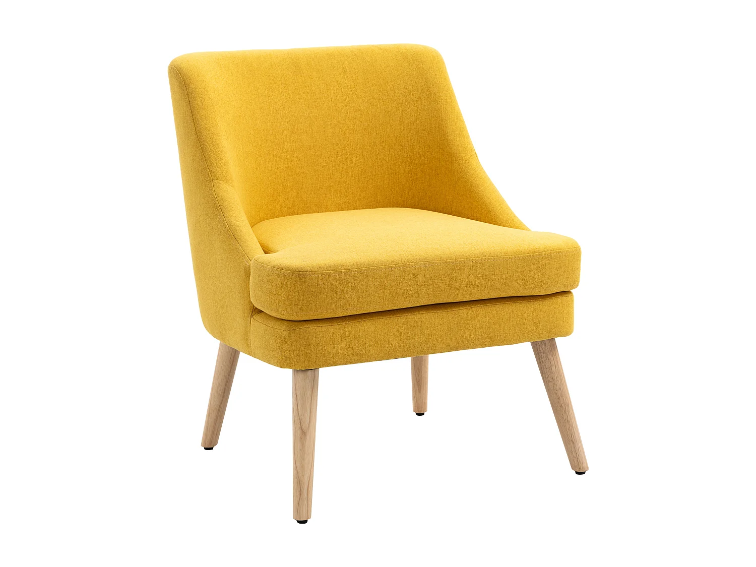 Chaise de salle à manger con divani in tessuto effetto tessuto in legno per salone camera gialla