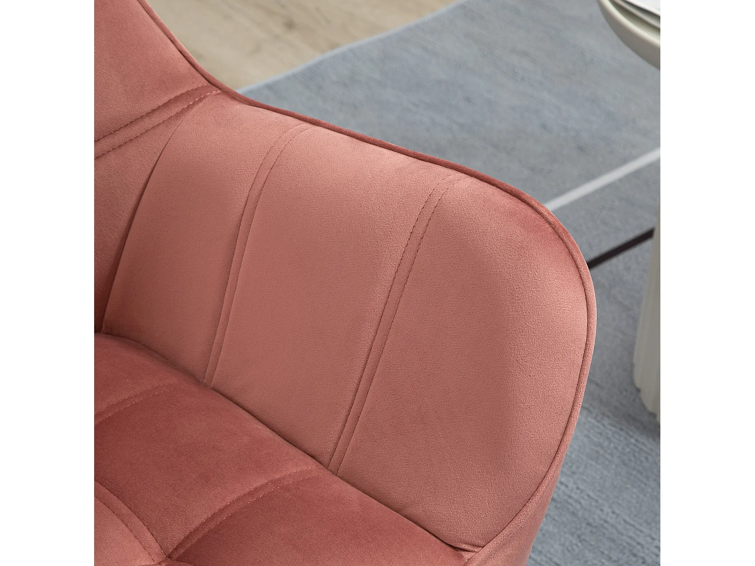 Divano scandinavo in velluto con piedini rialzati per camera da salone 68,5x61x72,5 cm