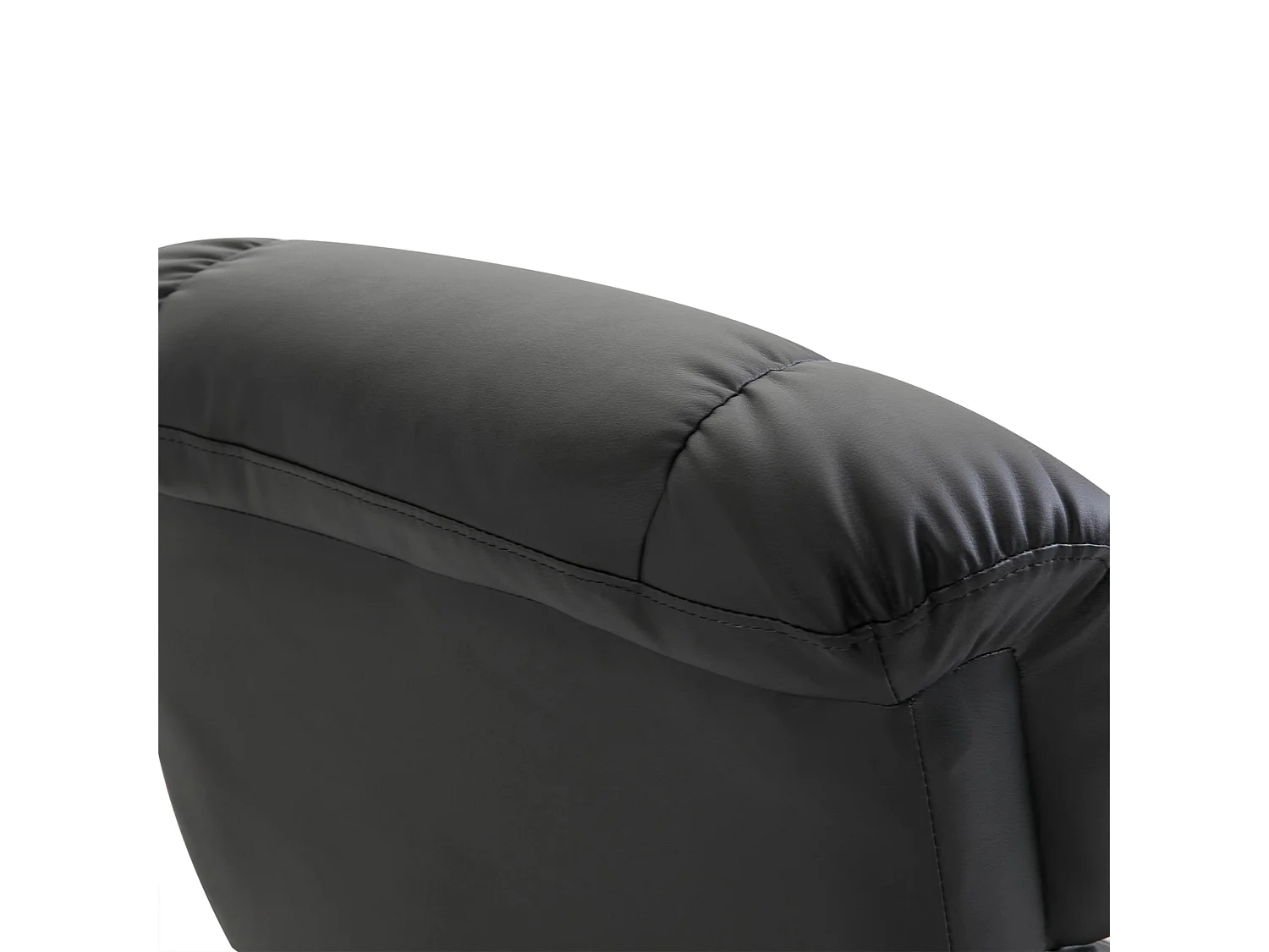 Poltrona TV inclinabile con ottomane in pelle sintetica poltrona relax pivotant 360° 76x80x102 cm