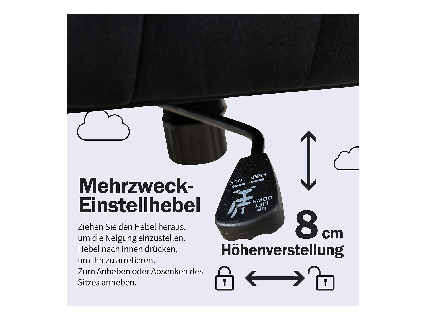 Cadeira de escritório de veludo ajustável, giratória, confortável, cadeira de maquiagem com rodízios, 150 kg