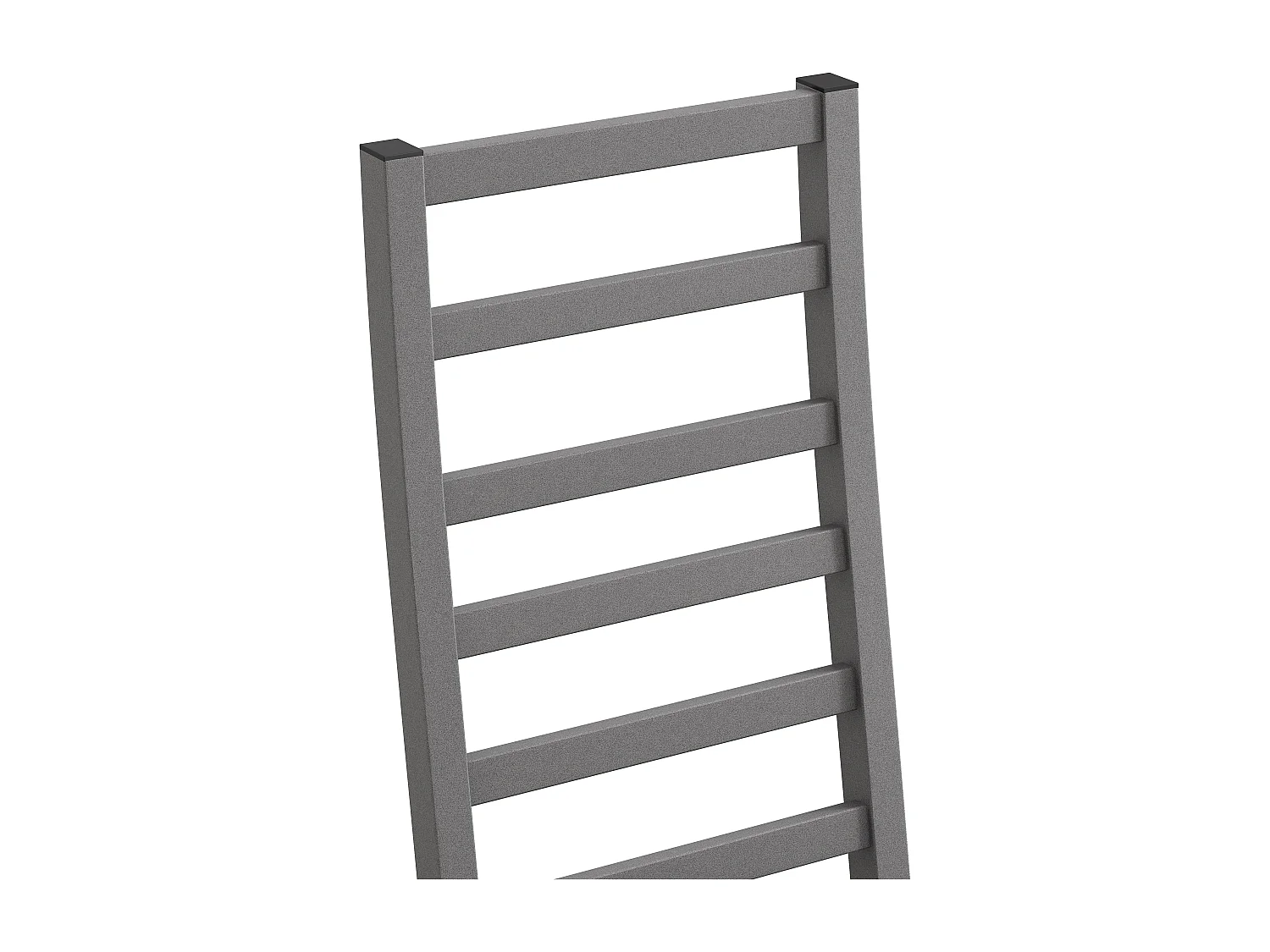 Lot de 2 chaises salle à manger en métal et simili cuir chaise dossier haut sans accoudoirs Gris