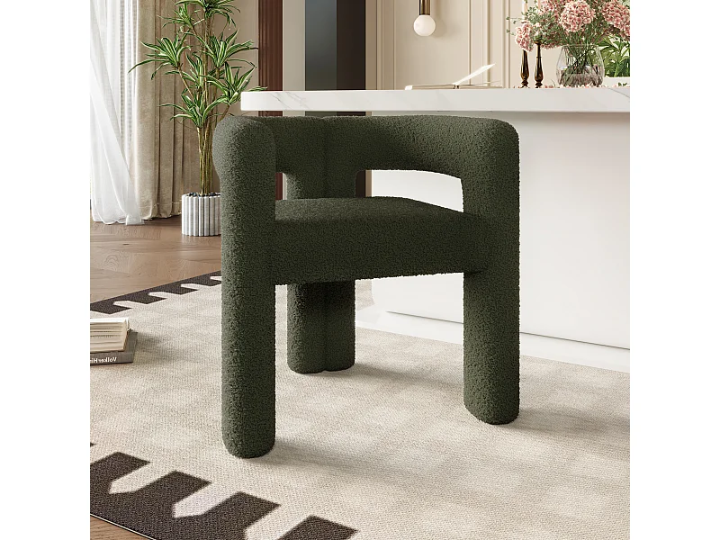 Poltrona Teddy Flor ergonômica, confortável, moderna, versátil, para sala de estar, quarto, cinza