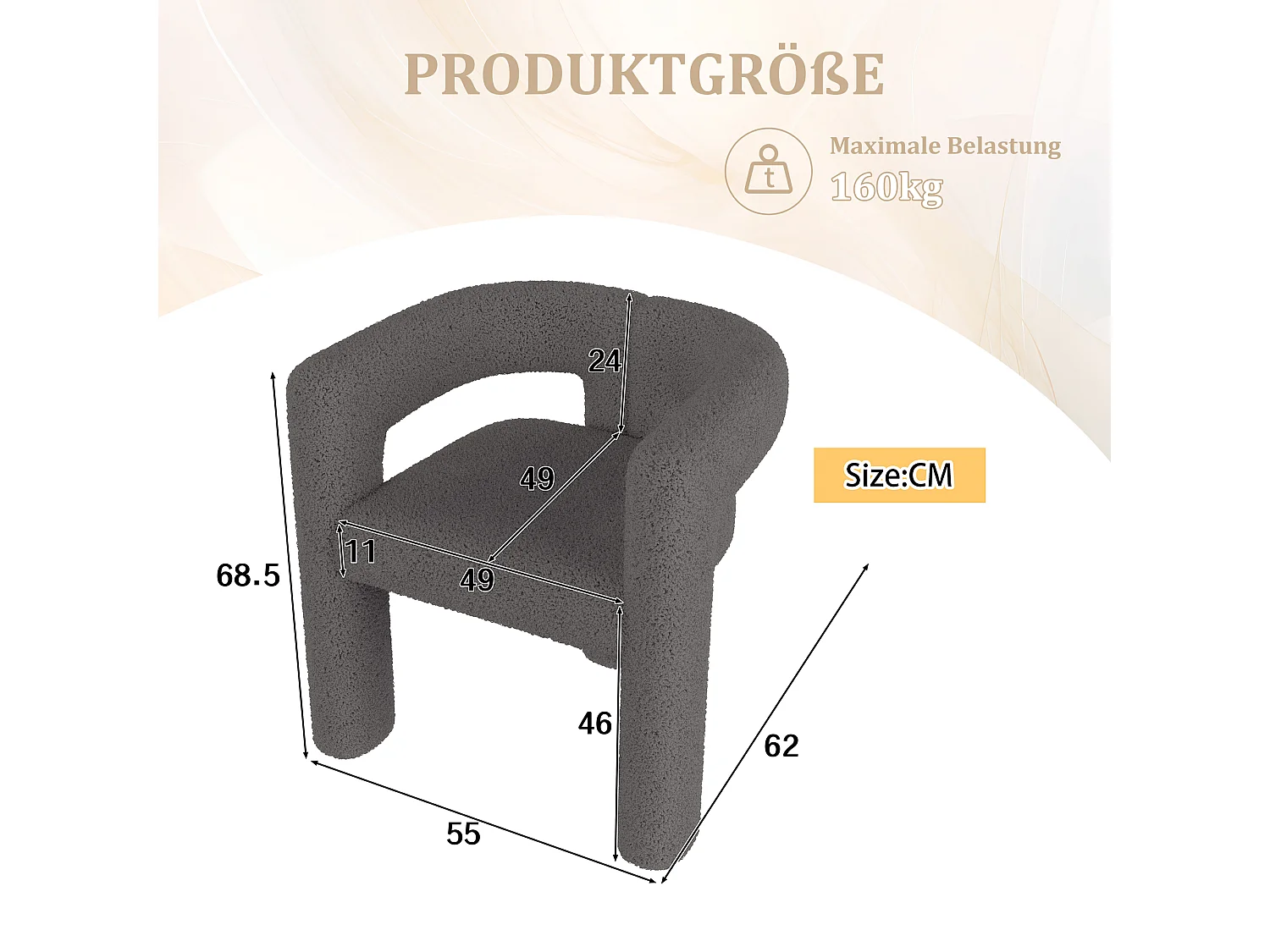 Poltrona ergonômica Teddy Flor design moderno confortável versátil sala de estar quarto cinza