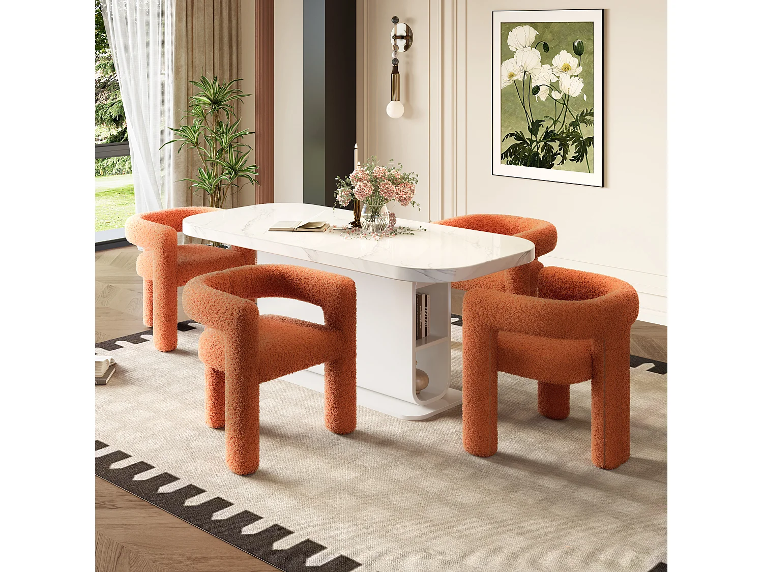 Sedia ergonomica Teddy Flor dal design confortevole, moderna, polivalente, da salone, da camera grigia