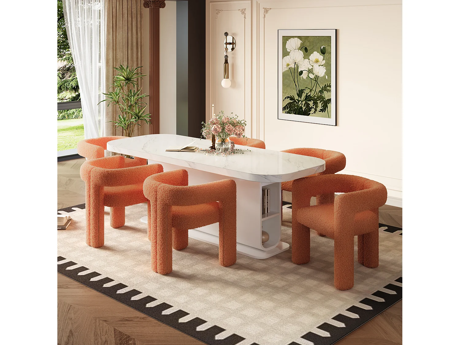 Sedia ergonomica Teddy Flor dal design confortevole, moderna, polivalente, da salone, da camera grigia