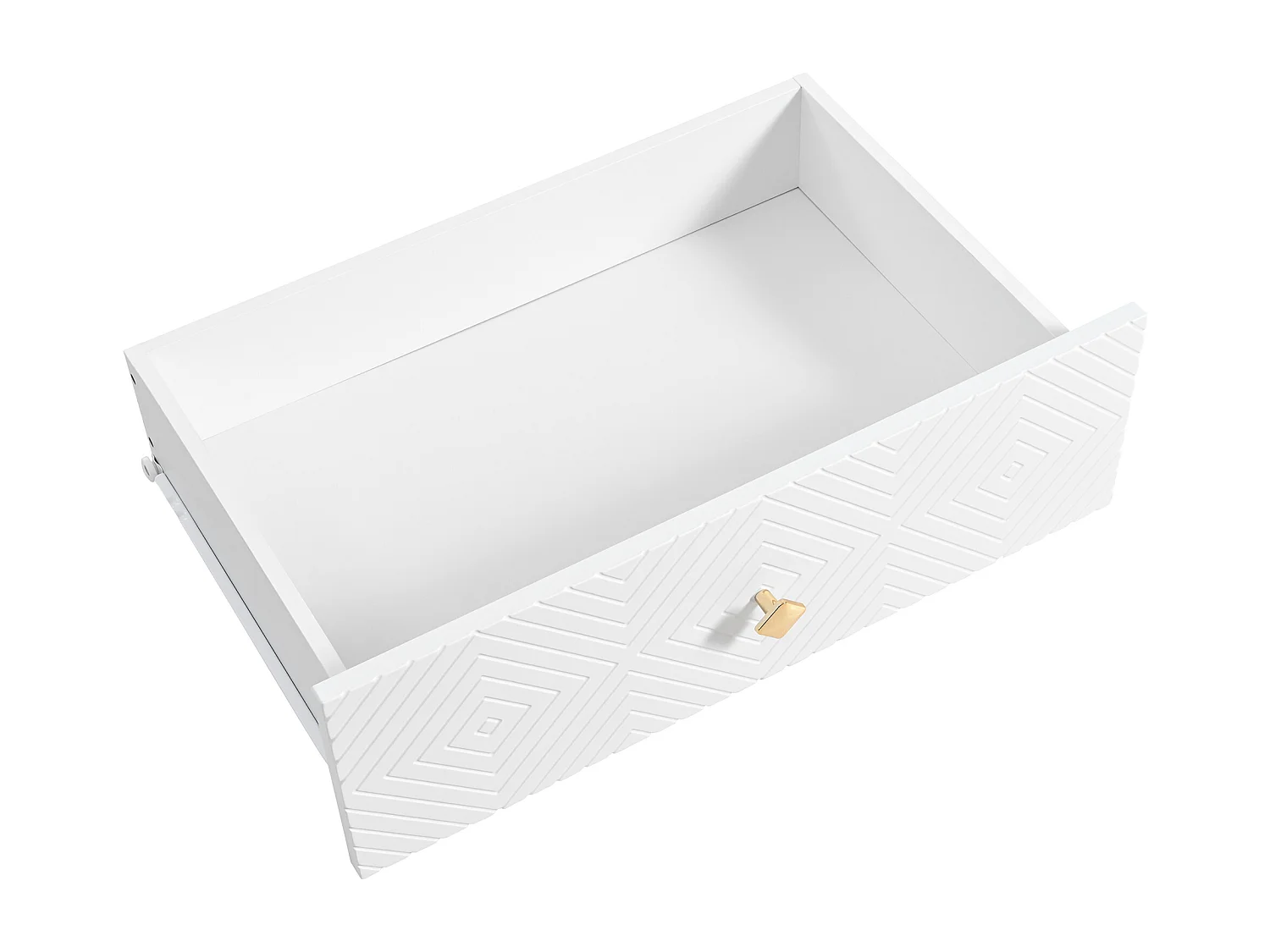 Comò blanche MDF 6 tiroirs rangement chambre salon pieds métal blanc o 120x40x80 cm