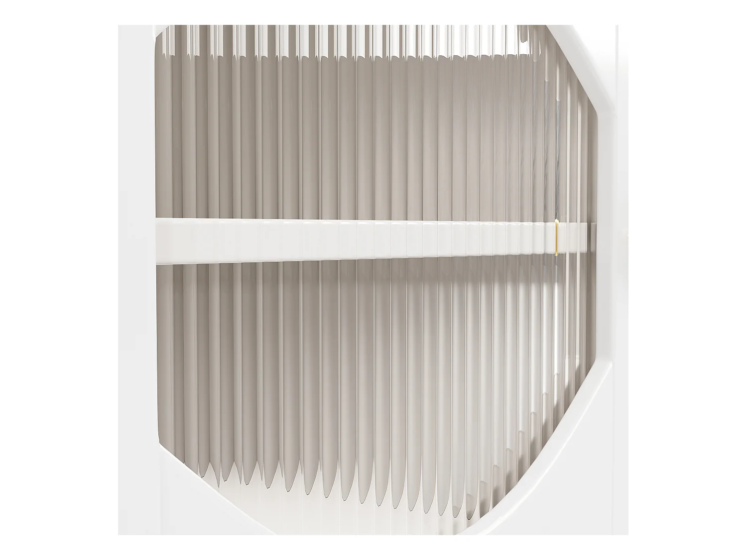 Aparador de MDF blanco 100x40x90,5cm con puertas de cristal y cajón de PU para cocina y comedor