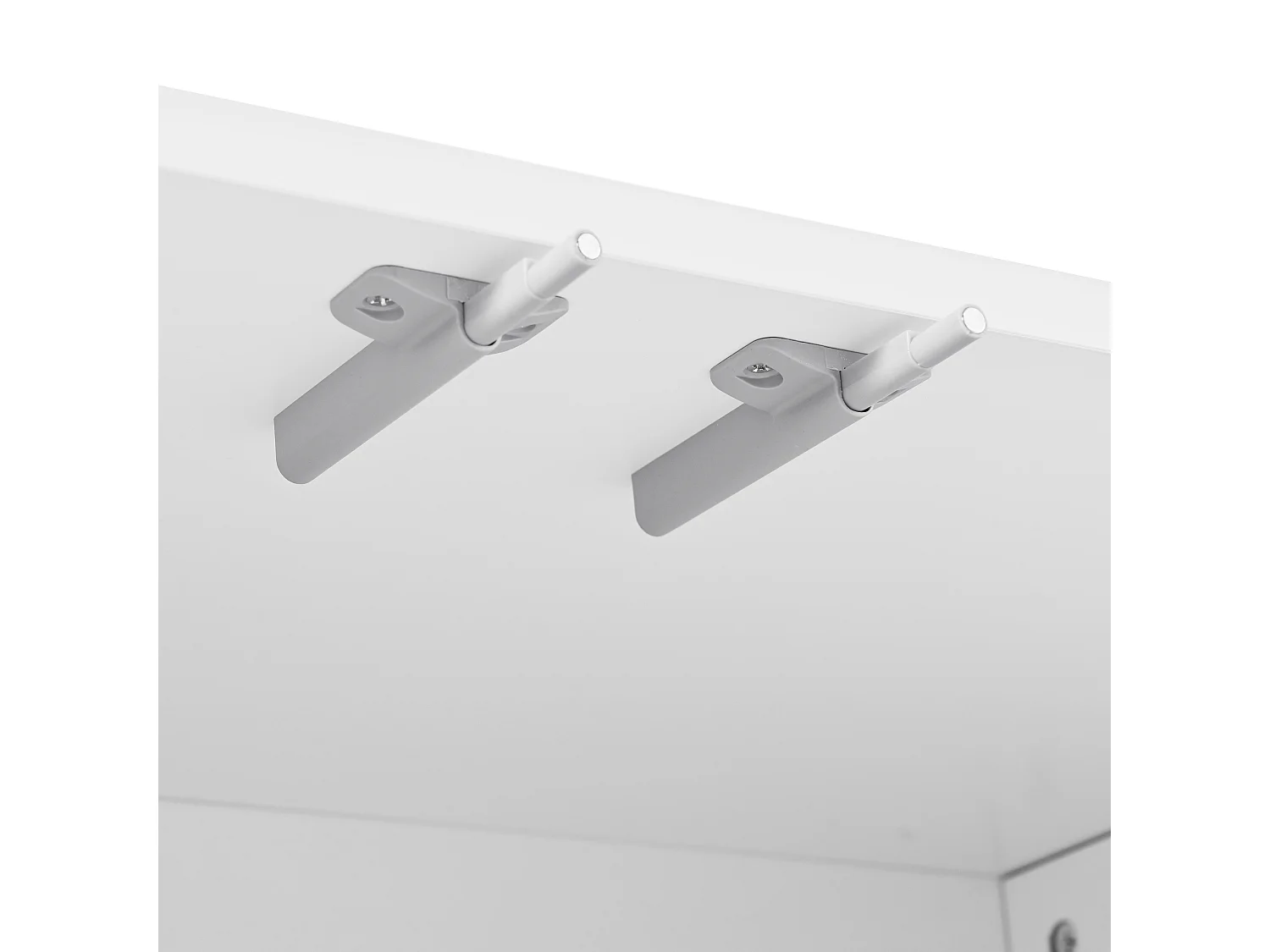 Aparador de MDF de 4 puertas de estilo minimalista con almacenaje y apertura push en color blanco