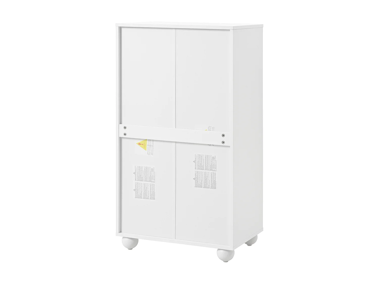 Cómoda de MDF blanco con 5 cajones, diseño gofrado, patas de metal para dormitorio y salón, 60x40x109 cm