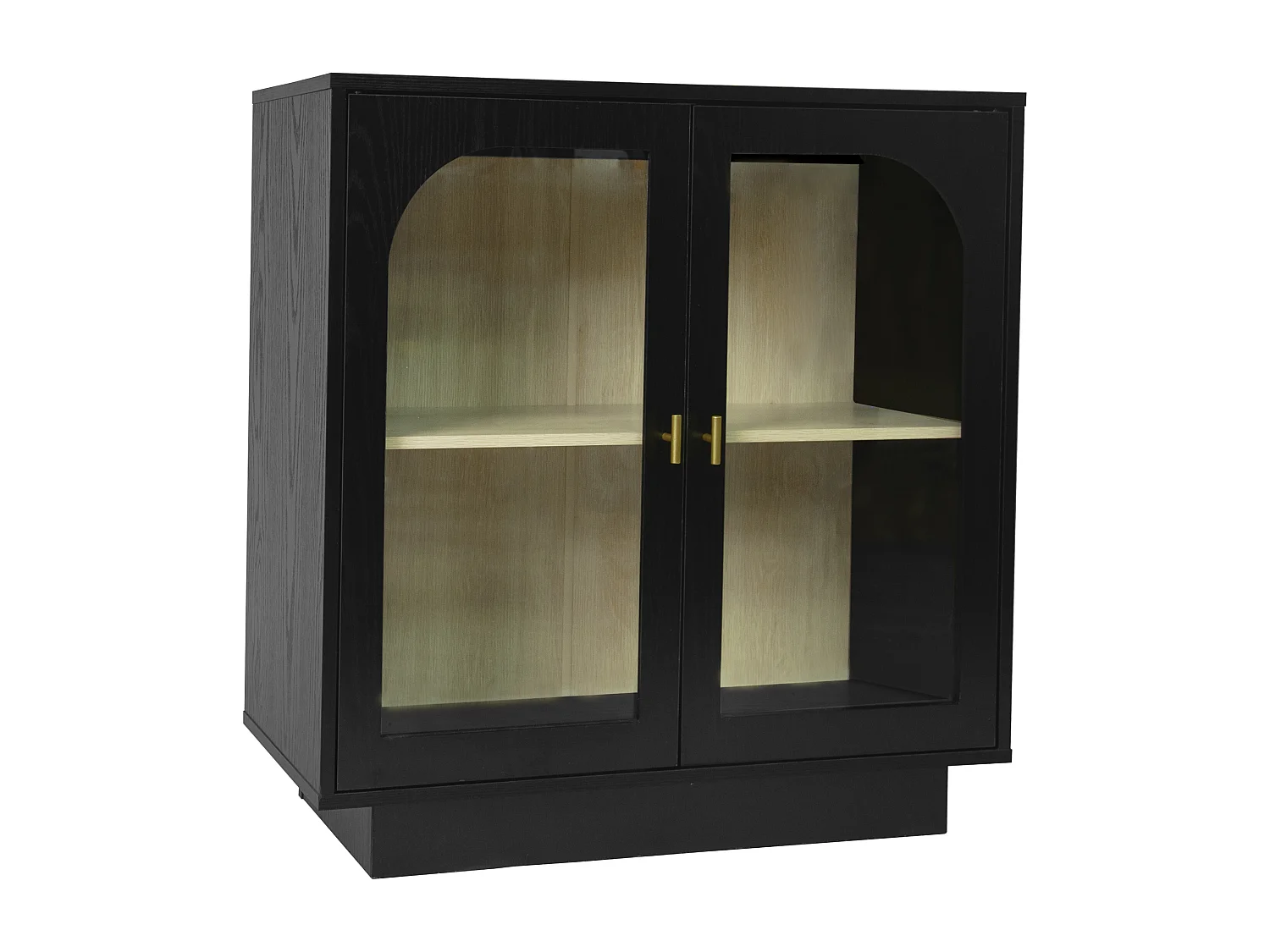 Armoire double porte panneau particules rangement bureau chambre salon noir 80 cm