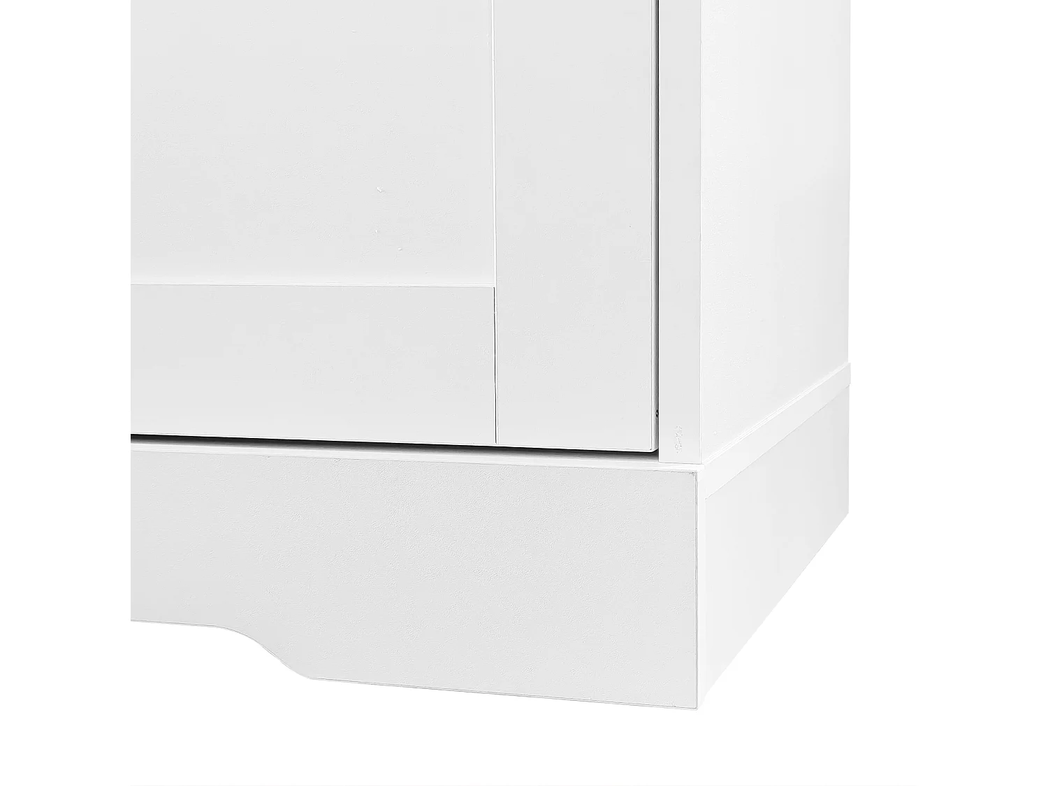 Mueble de entrada de madera blanca con banco de almacenaje, guardarropa, perchero 101x183 cm