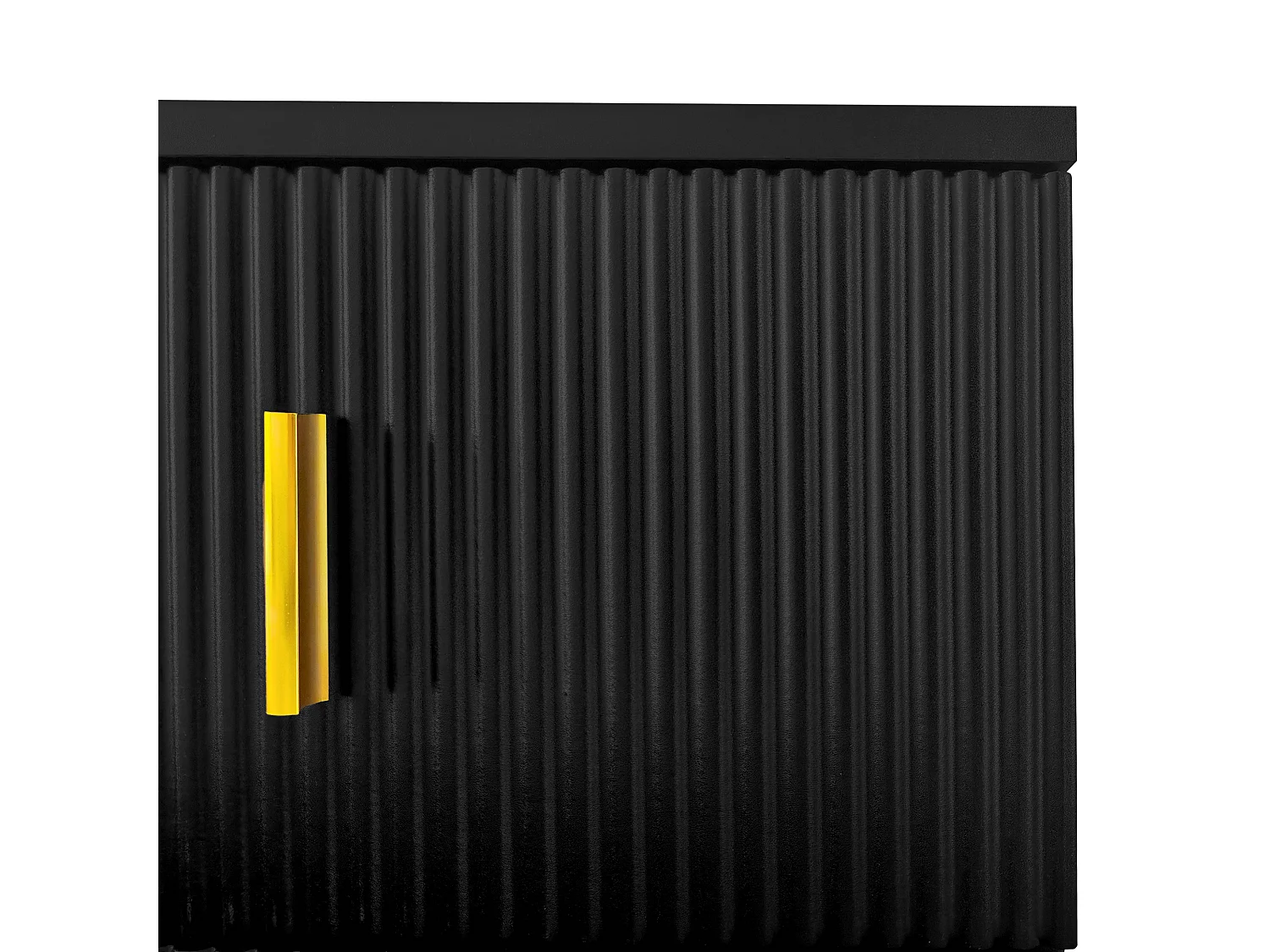 Aparador bajo de madera negra con 2 puertas y 2 cajones, almacenaje para salón y dormitorio, diseño, 83 x 101 x 35 cm