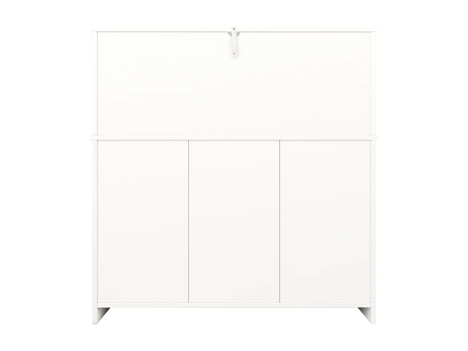 Buffet MDF 120x40x120 cm Rangement Moderne Salon Salle à Manger Blanc Noir