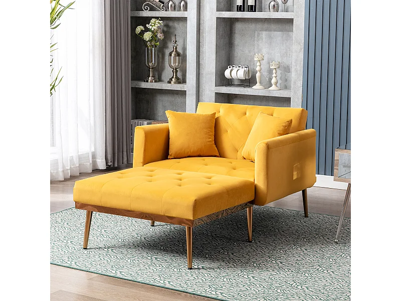 Fauteuil relax moderno tessuto regolabile inclinabile per salone camera da letto Mango