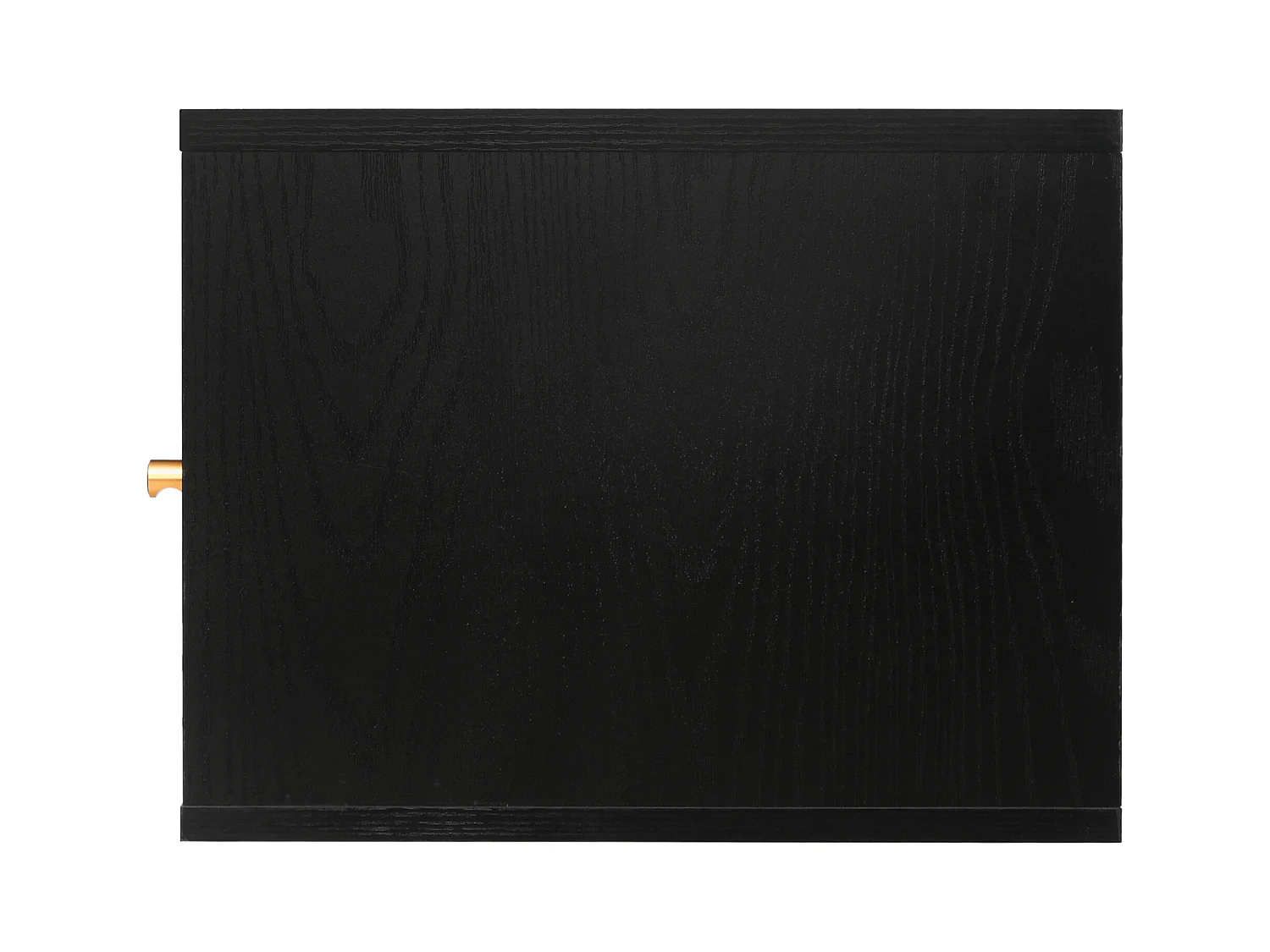 Armário de parede de 110 cm com portas de correr, em rattan resistente, para armazenamento em sala de estar, quarto, escritório, preto