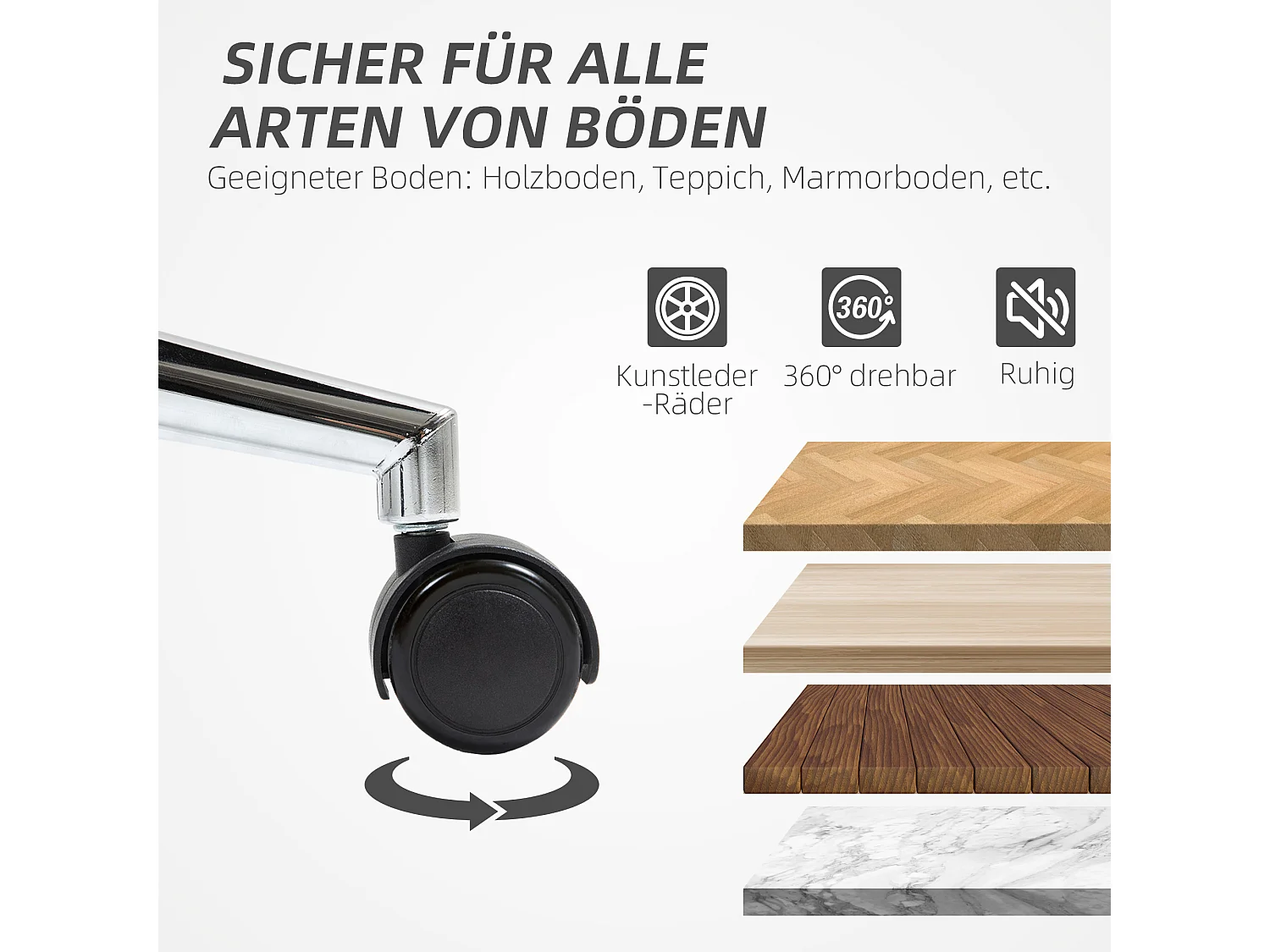 Silla de oficina ergonómica en piel sintética con función balancín y regulable, color negro.