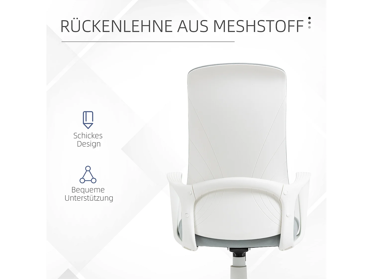 Chaise longue ergonomica in tessuto grigio regolabile girevole per ufficio e casa-ufficio