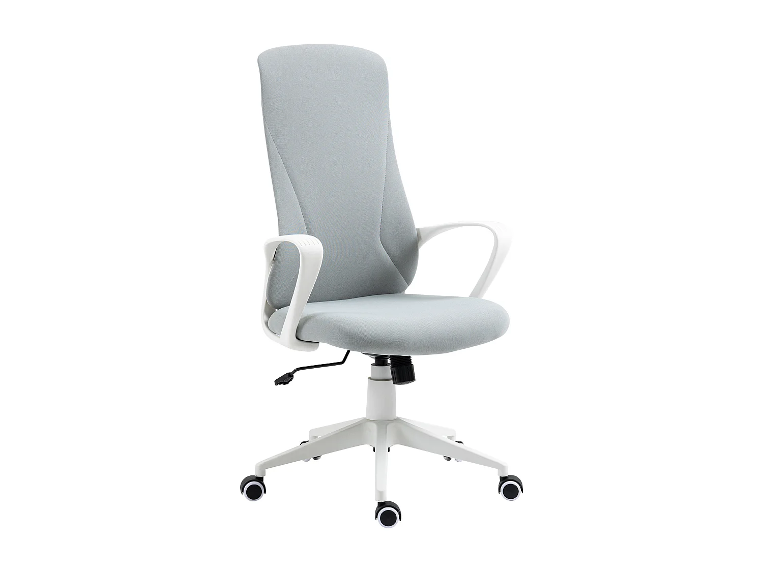 Chaise bureau ergonomique tissu gris réglable pivotante pour bureau et home-office