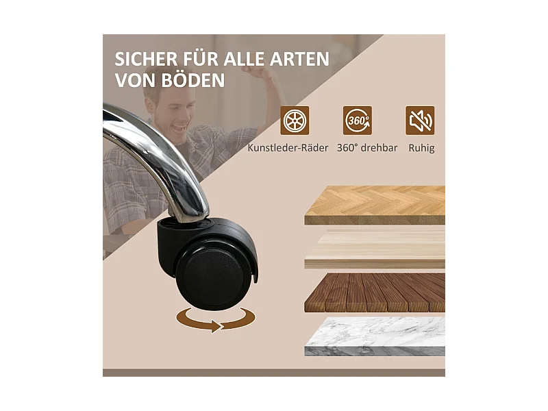 Cadeira de escritório ergonômica com massagem aquecida e apoio para os pés em tecido cinza