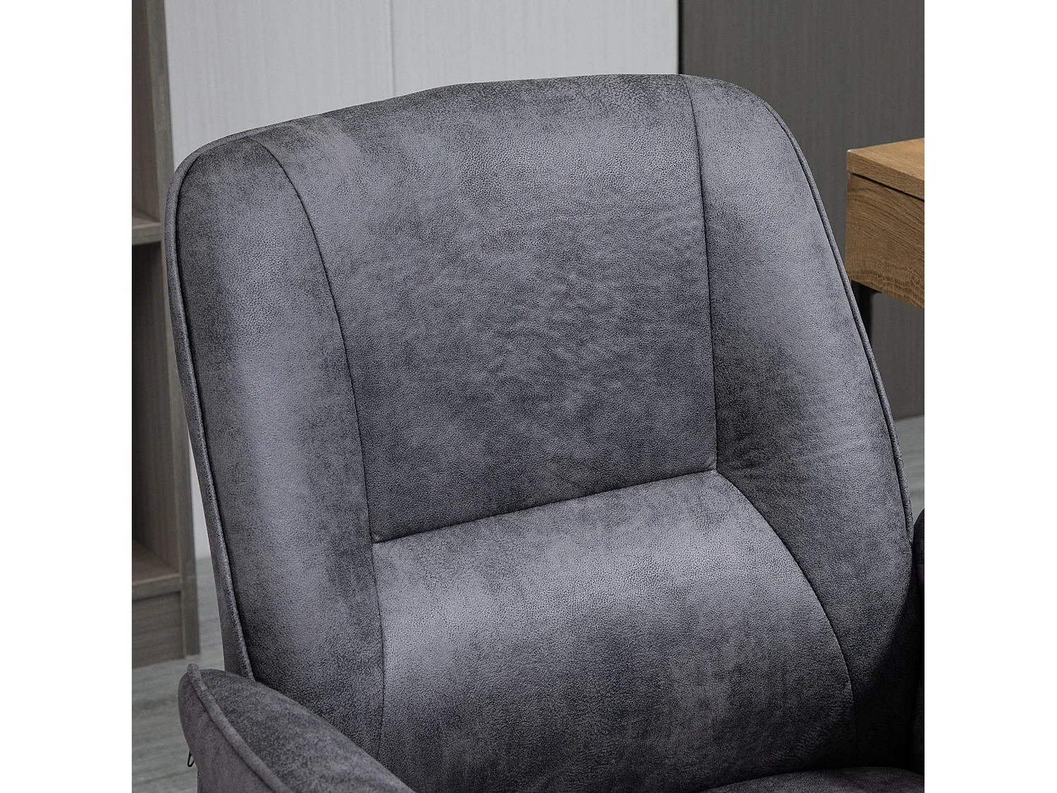 Sedia da ufficio XXL ergonomica in tessuto grigio con funzione basculante alta regolazione 120 kg