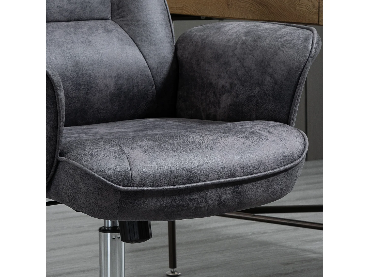 Sedia da ufficio XXL ergonomica in tessuto grigio con funzione basculante alta regolazione 120 kg