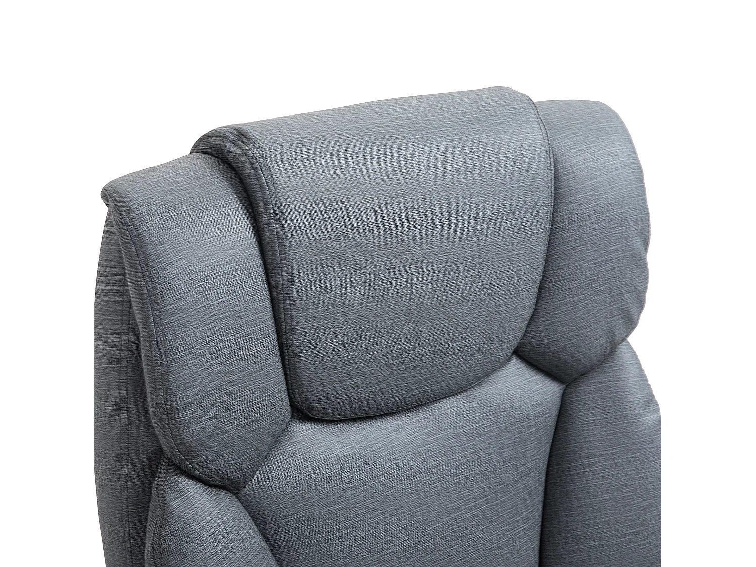 Chaise-office ergonomica inclinabile 150° in pelle sintetica grigia con appui-tête 135 kg