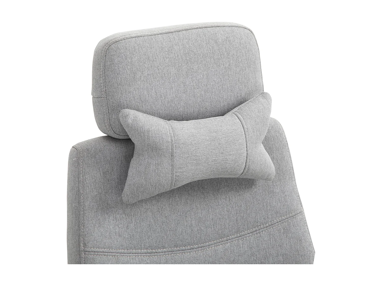 Chaise de bureau gaming ergonomique tissu avec accoudoirs inclinable 160° et repose-pieds 62x68x117-127 cm