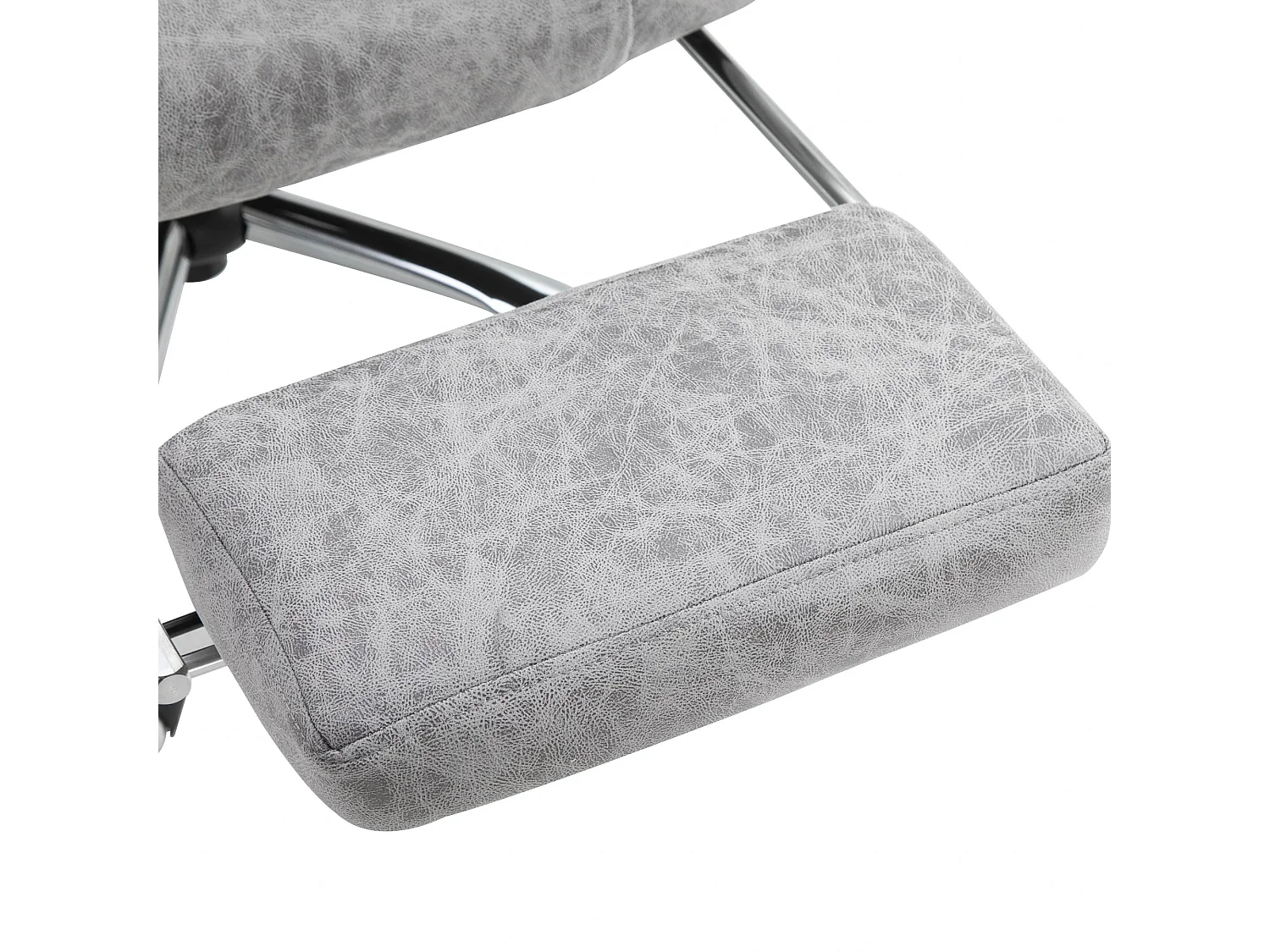 Fauteuil de Bureau ergonomico con massaggio e chauffage, inclinabile, repose-pieds, grigio