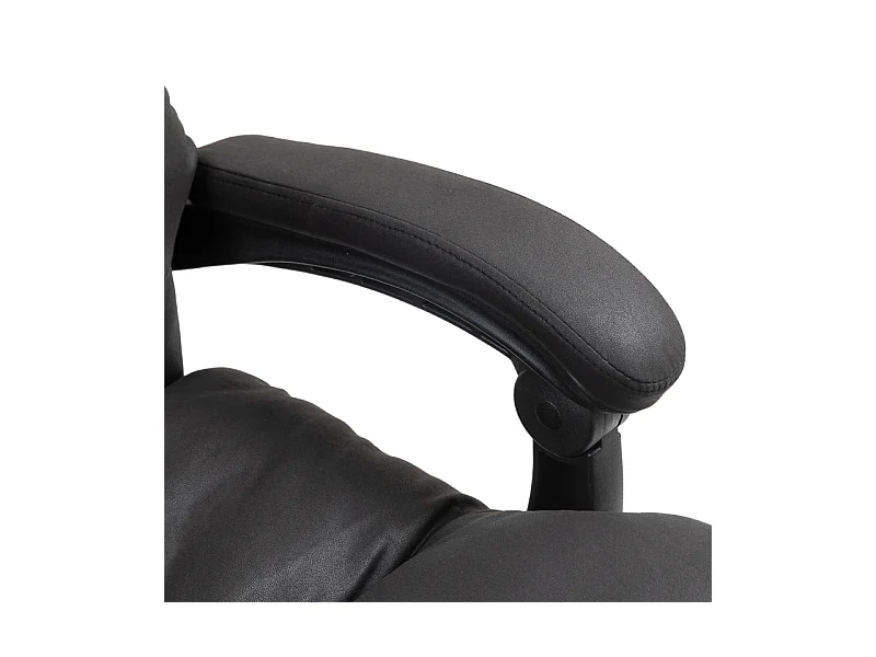 Cadeira de escritório ergonômica com massagem e aquecimento, altura ajustável, giratória, preta