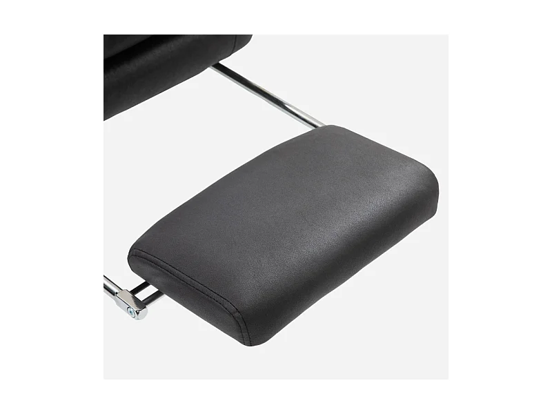 Cadeira de escritório ergonômica com massagem e aquecimento, altura ajustável, giratória, preta