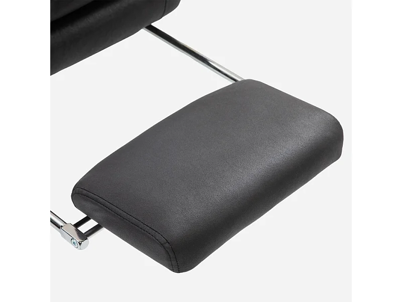 Fauteuil bureau ergonomique massage avec chauffage, réglable hauteur, pivotant, noir