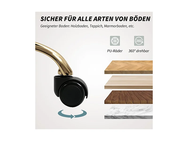 Sedia da ufficio girevole in tessuto foderato regolabile con cartella capitonné per l'home office beige