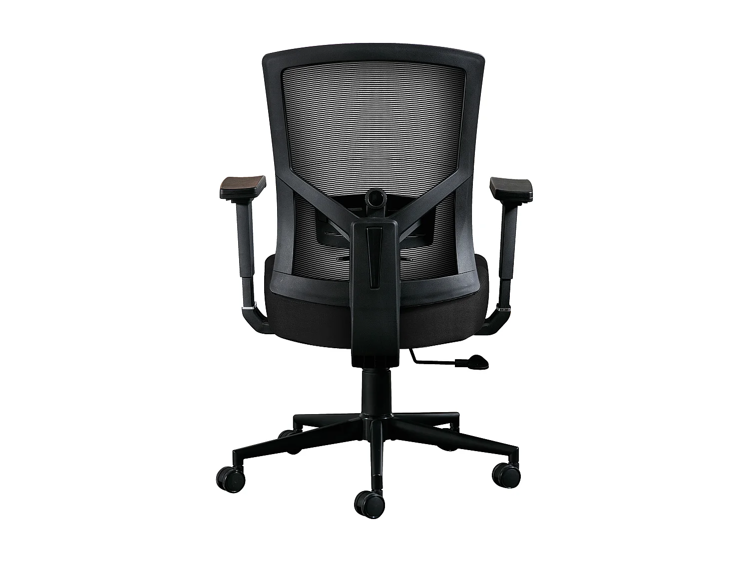 Silla de oficina ergonómica 200kg respaldo alto con soporte lumbar y asiento de malla, color negro