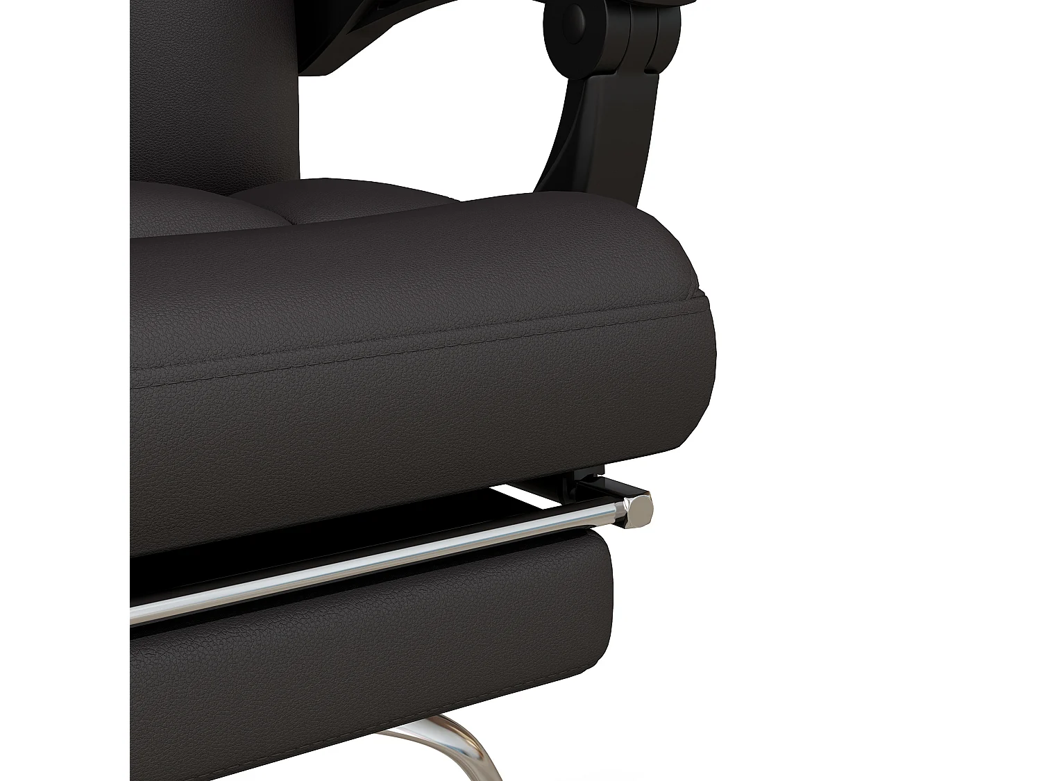 Fauteuil de bureau ergonomique massage hauteur réglable avec repose-pieds Marron