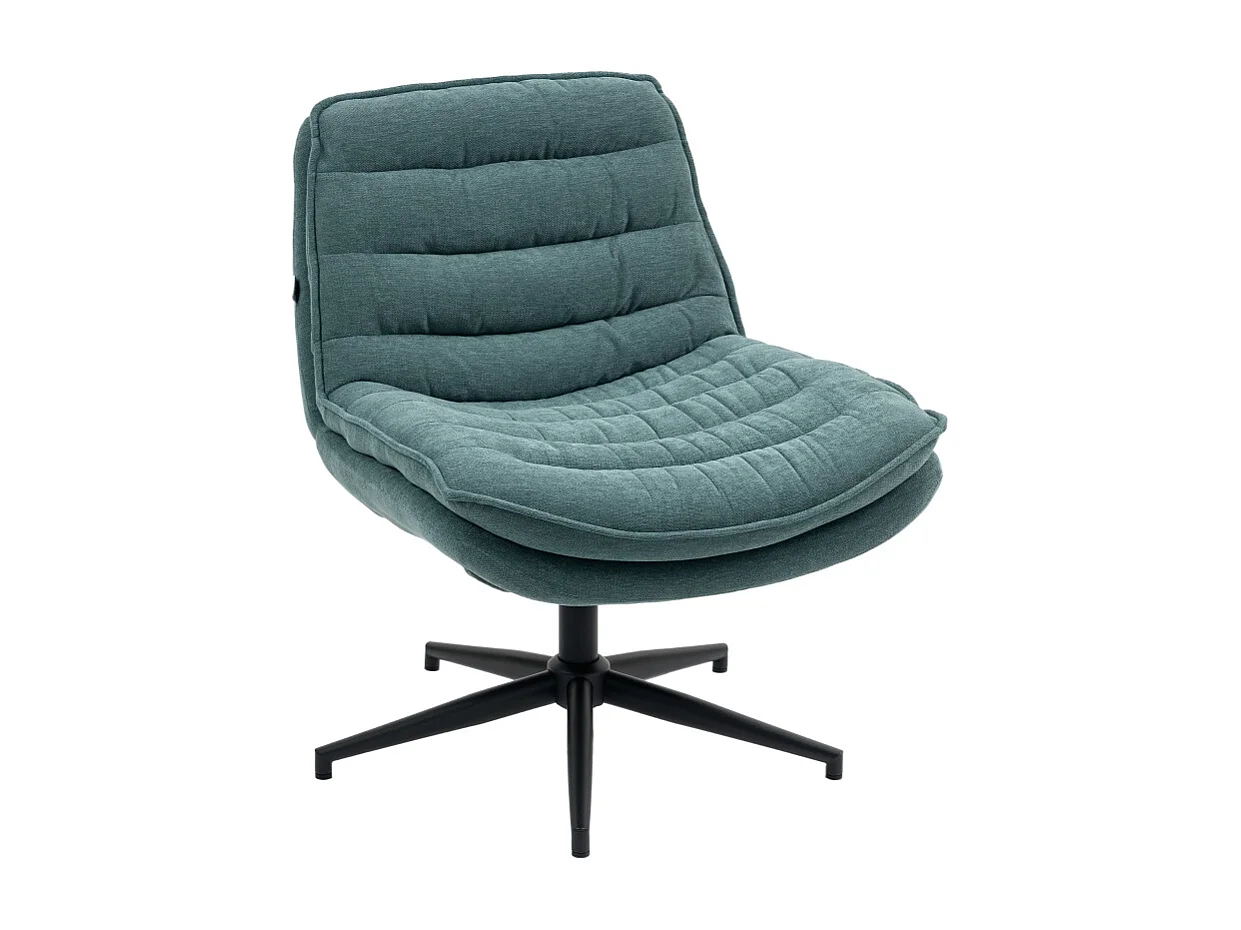 Silla de oficina ergonómica sin reposabrazos, asiento ancho, tela de lino, giratoria, verde oscuro