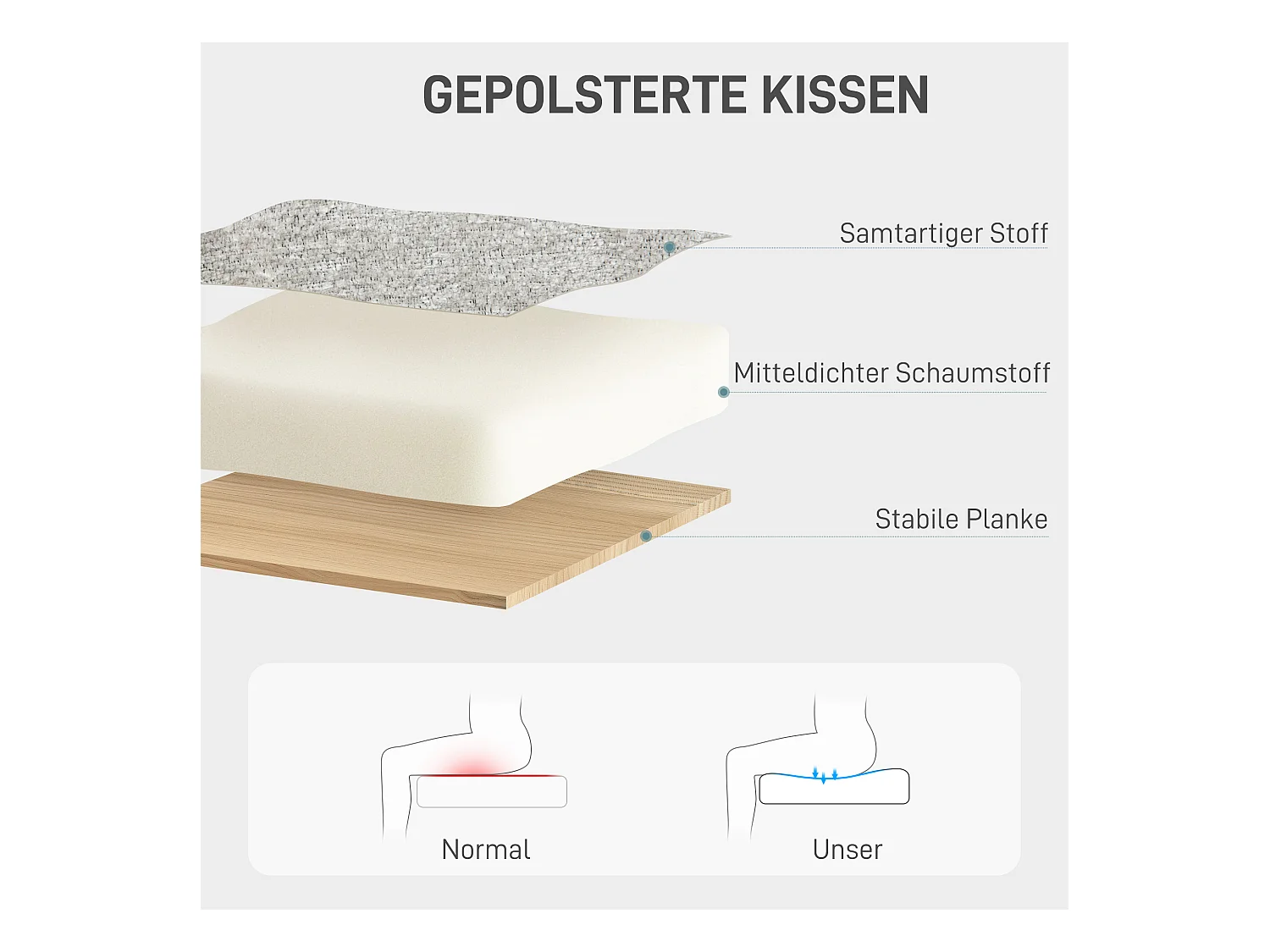 Cadeira de escritório giratória ergonômica acolchoada com balanço, ajustável, cinza claro