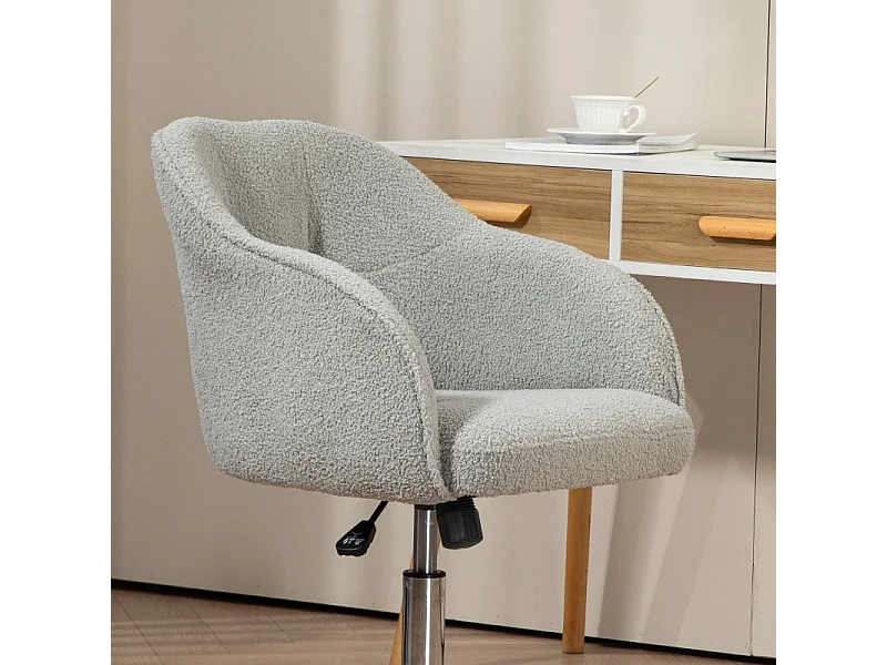 Silla de oficina ergonómica giratoria Teddysamt, regulable en altura, gris, para Homeoffice