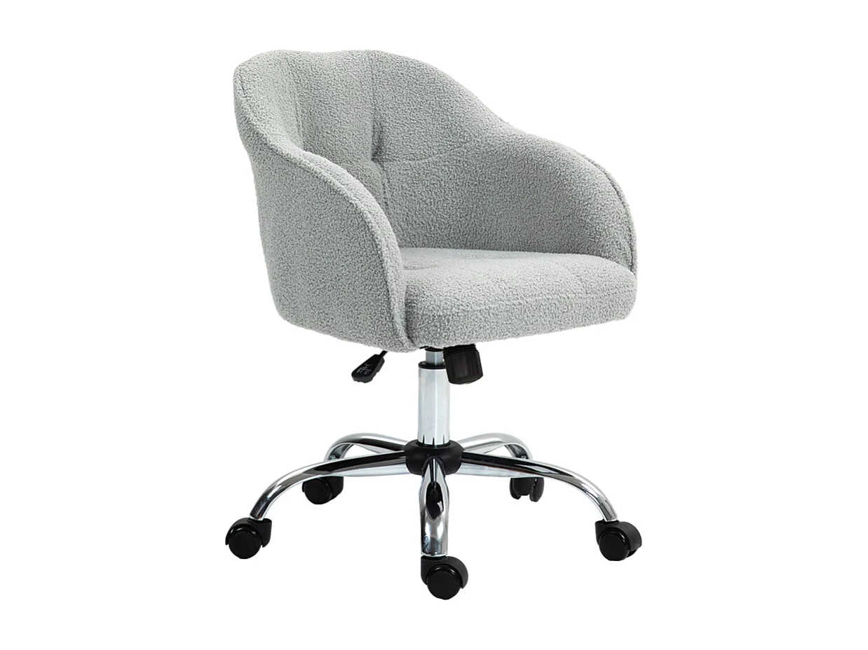 Cadeira de escritório giratória ergonômica, Teddysamt, altura ajustável, cinza, Homeoffice